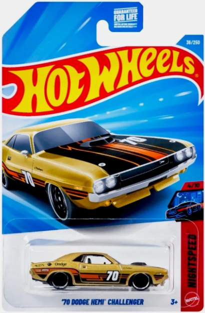Hot Wheels 2026 #036/250 '70 Dodge Hemi Challenger, gold