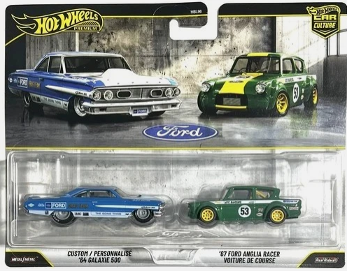 Hot Wheels 2026 Premium 2-Pack, Custom '64 Galaxie 500 & '67 Ford Anglia Racer