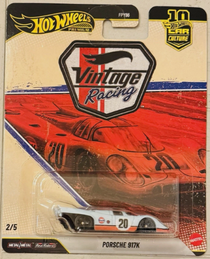 Hot Wheels 2026 Premium Vintage Racing 2/5, Porsche 917K, Gulf racing blue