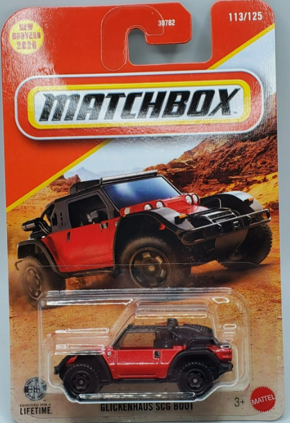 Matchbox 2026 #113/125, 2024 Glickenhaus SCG Boot, red