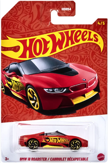 Hot Wheels 2027 59th Anniversary Mix 1 4/5, BWW i8 Roadster, red & gold