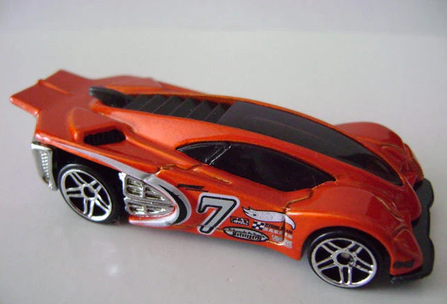 Hot Wheels 2002 #052 Side Draft, NEW/LOOSE, metalflake dark orange