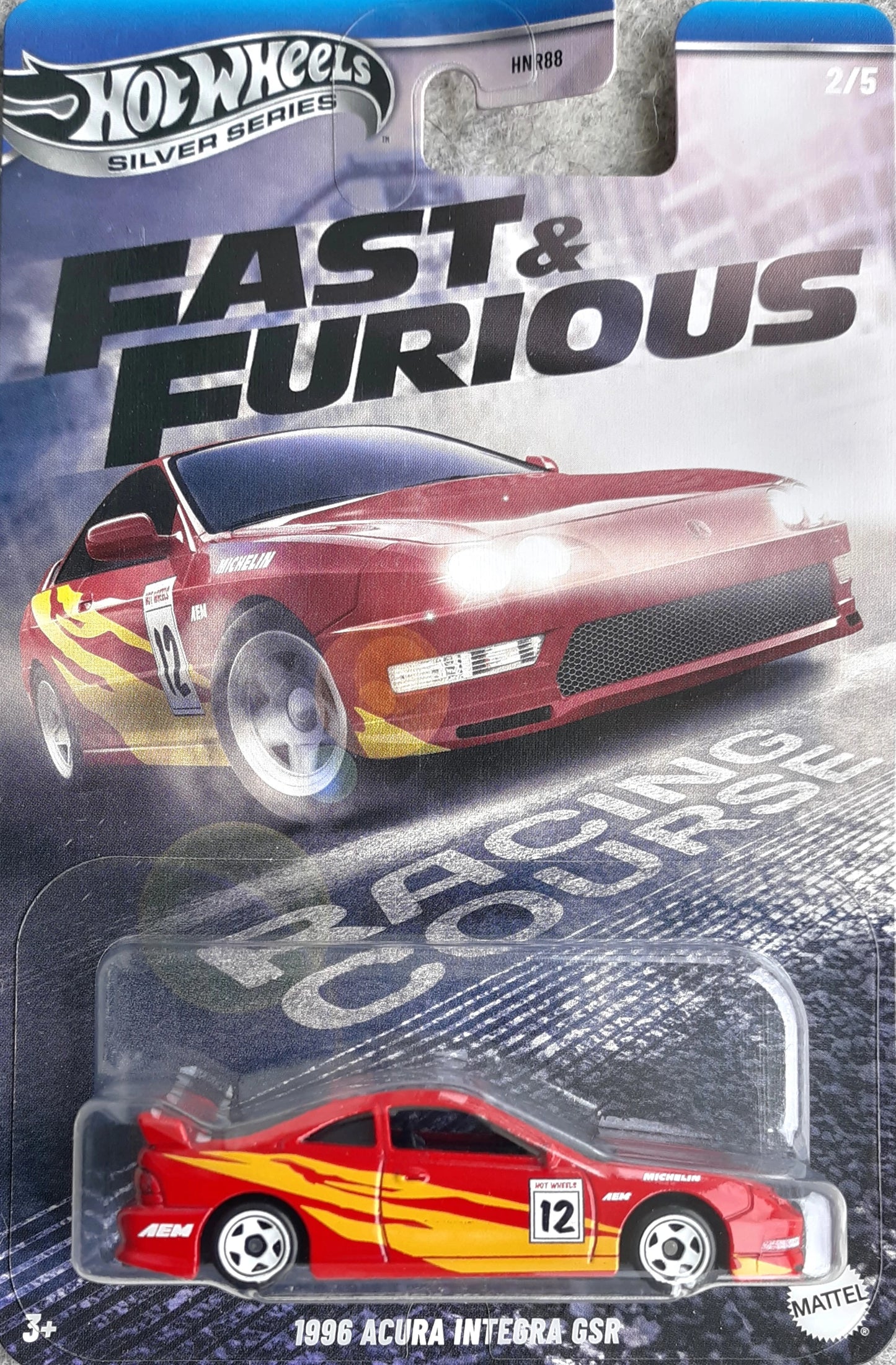 Hot Wheels 2025 Fast & Furious: Racing Course 2/5, 1996 Acura Integra GSR, red