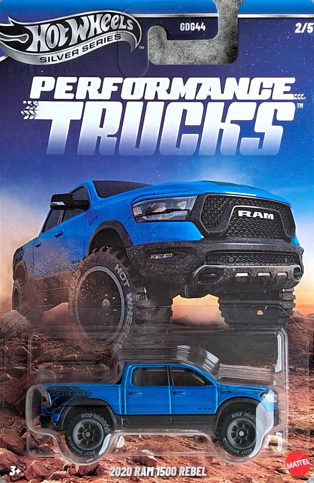 Hot Wheels 2026 Silver Series Performance Trucks 2/5, 2020 Ram 1500 Rebel, hydro blue