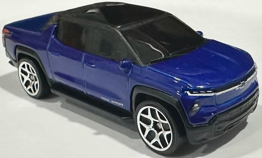 Hot Wheels 2024 #110/250, Silverado EV RST, NEW/LOOSE, northsky blue metallic