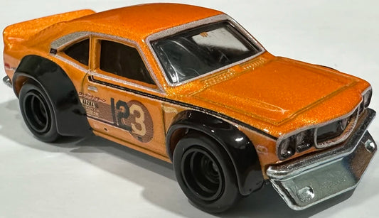 Hot Wheels 2023 Mazda RX-3 from Team Transport #58, NEW/LOOSE, orange