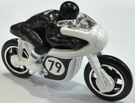 Hot Wheels 2024 #190/250 1966 Triumph Tiger 100, NEW/LOOSE, white