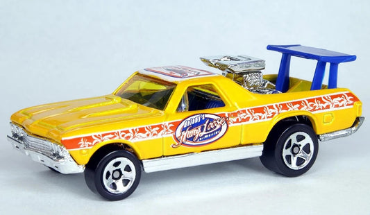 Hot Wheels 2003 #055 '68 El Camino, NEW/LOOSE, metalflake yellow