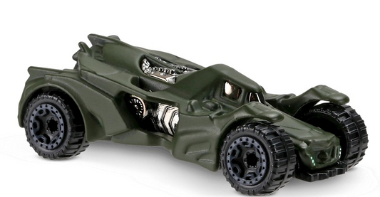 Hot Wheels 2017 #088/365, Batman: Arkham Knight Batmobile, NEW/LOOSE, dark green