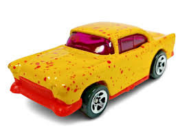 Hot Wheels 1996 #410 '55 Chevy aka Juice Machine, NEW/LOOSE, yellow (5SP)