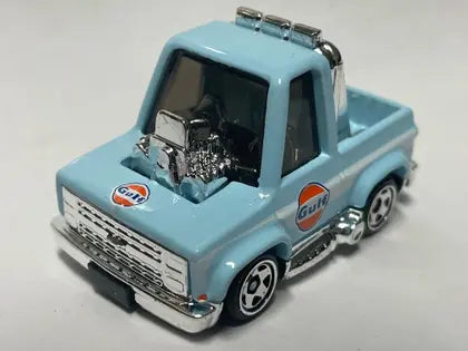 Hot Wheels 2025 Tooned Gulf 3/5, Toon'd '83 Chevy Silverado, NEW/LOOSE, Gulf light blue