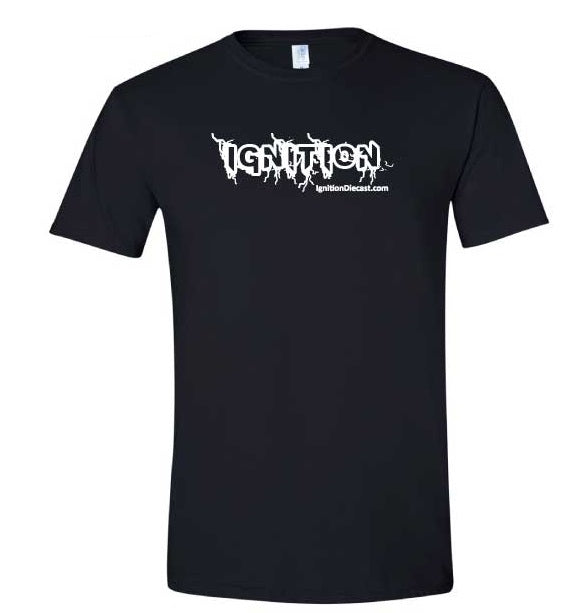 Ignition Diecast Tee - "None4Kevin" back tag, white on black