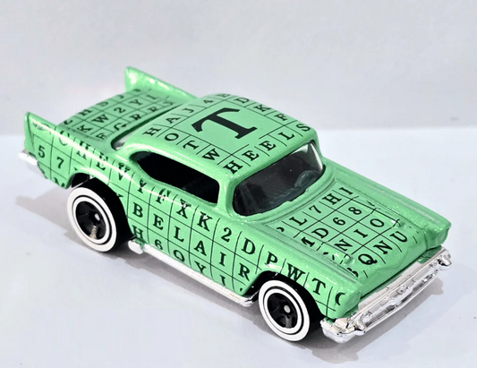 Hot Wheels 2024 #121/250 '57 Chevy, NEW/LOOSE, seafoam green