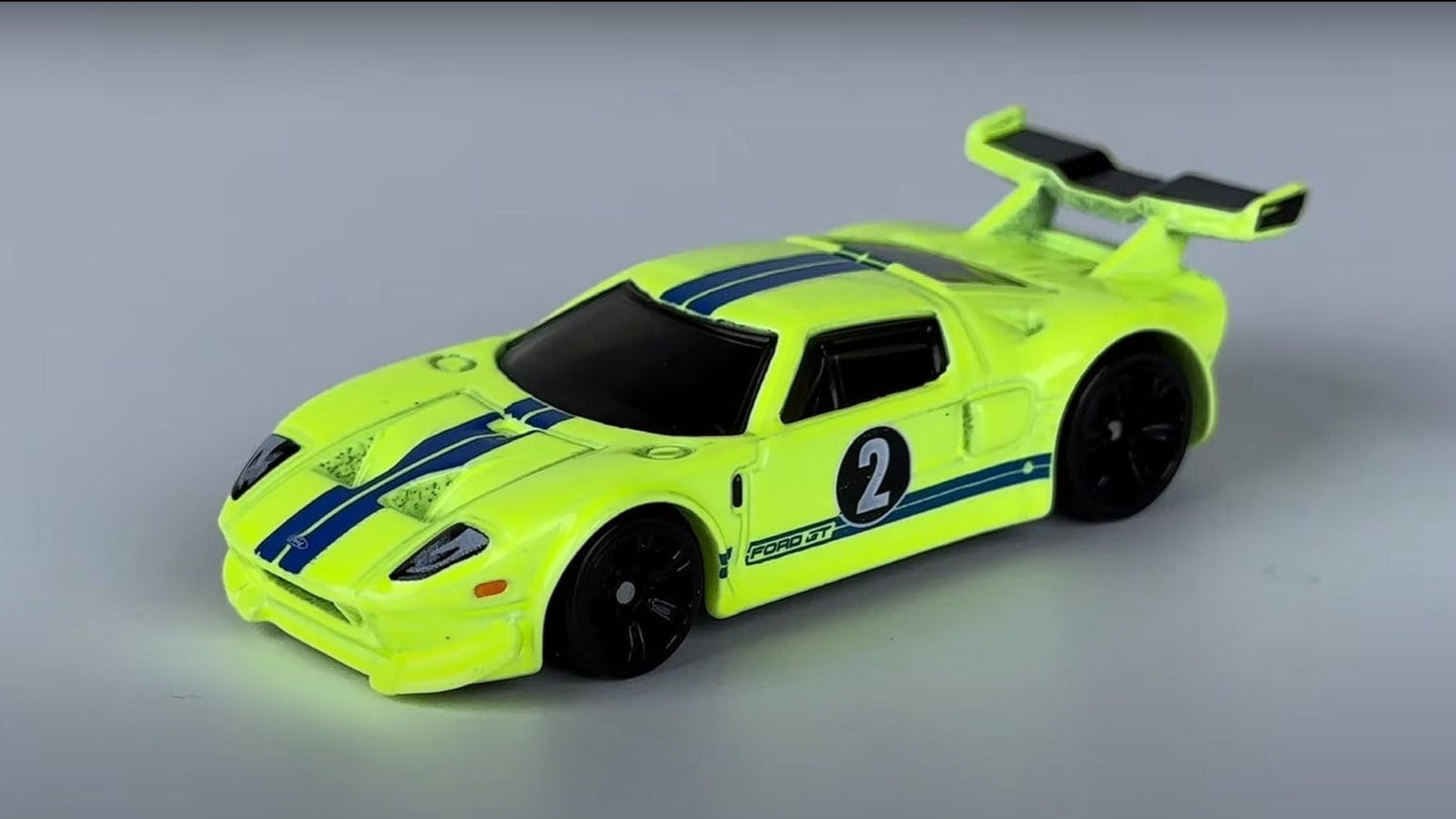 Hot Wheels 2024 Neon Speeders Mix B 3/8 Ford GT, NEW/LOOSE, yellow