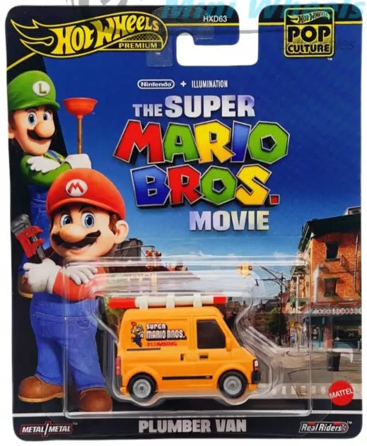 Hot Wheels 2024 Pop Culture Super Mario Bros Plumber Van, orange