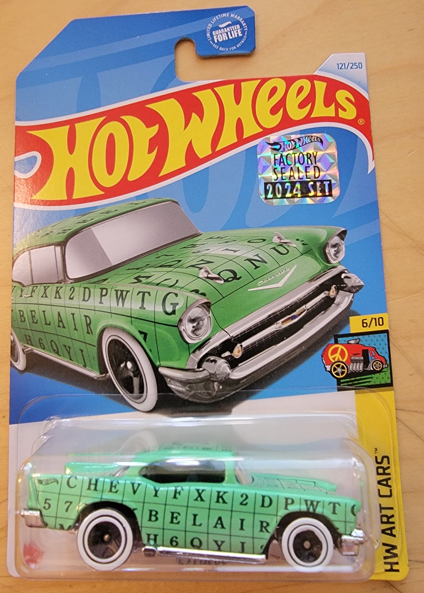 Hot Wheels 2024 #121/250 '57 Chevy, seafoam green - FACTORY SEALED