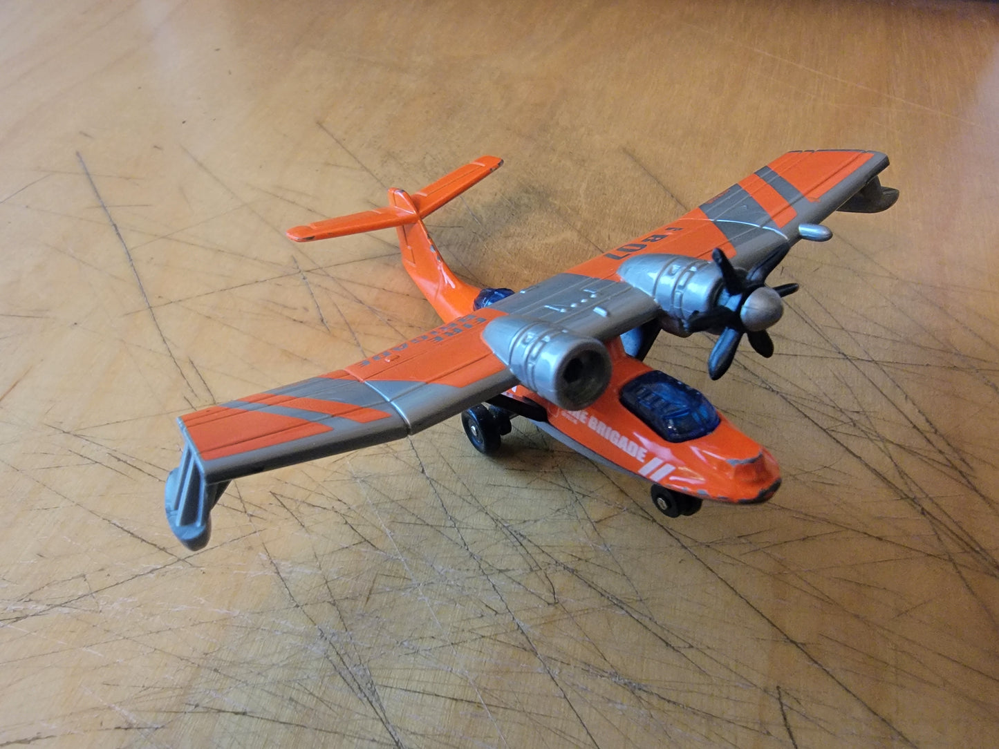 Matchbox Sky Busters Fire Brigade Prop Plane, missing one propeller