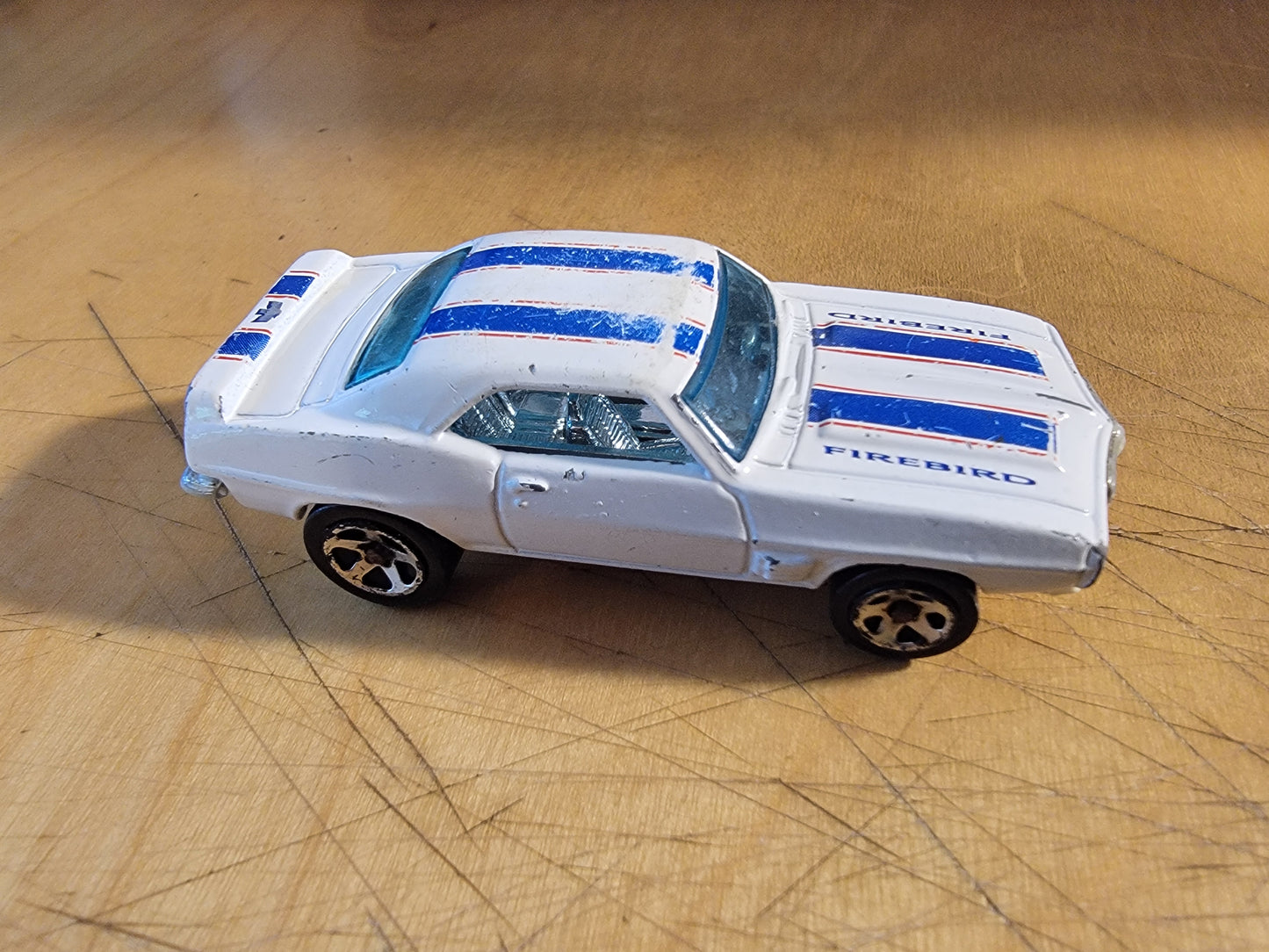 Hot Wheels 2005 #005 '69 Pontiac Firebird T/A, PREOWNED/LOOSE, white