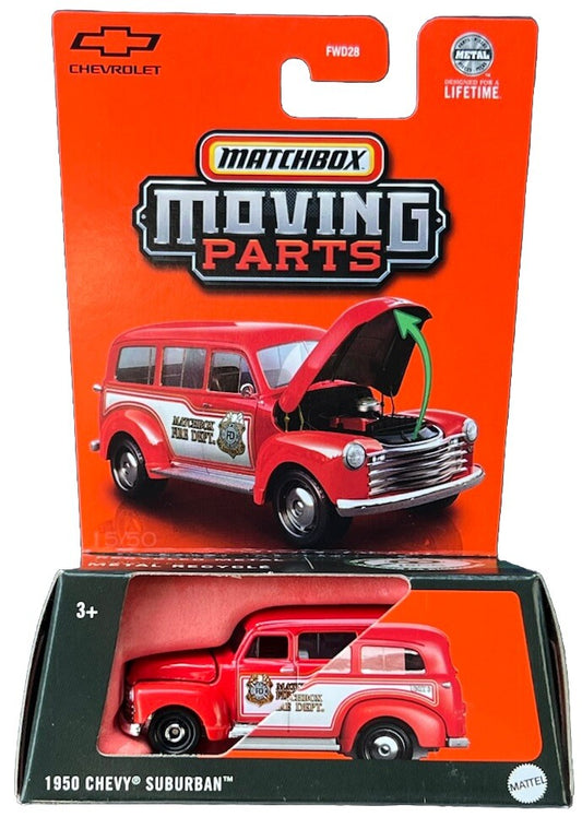 Matchbox 2025 Moving Parts 1950 Chevy Suburban, red