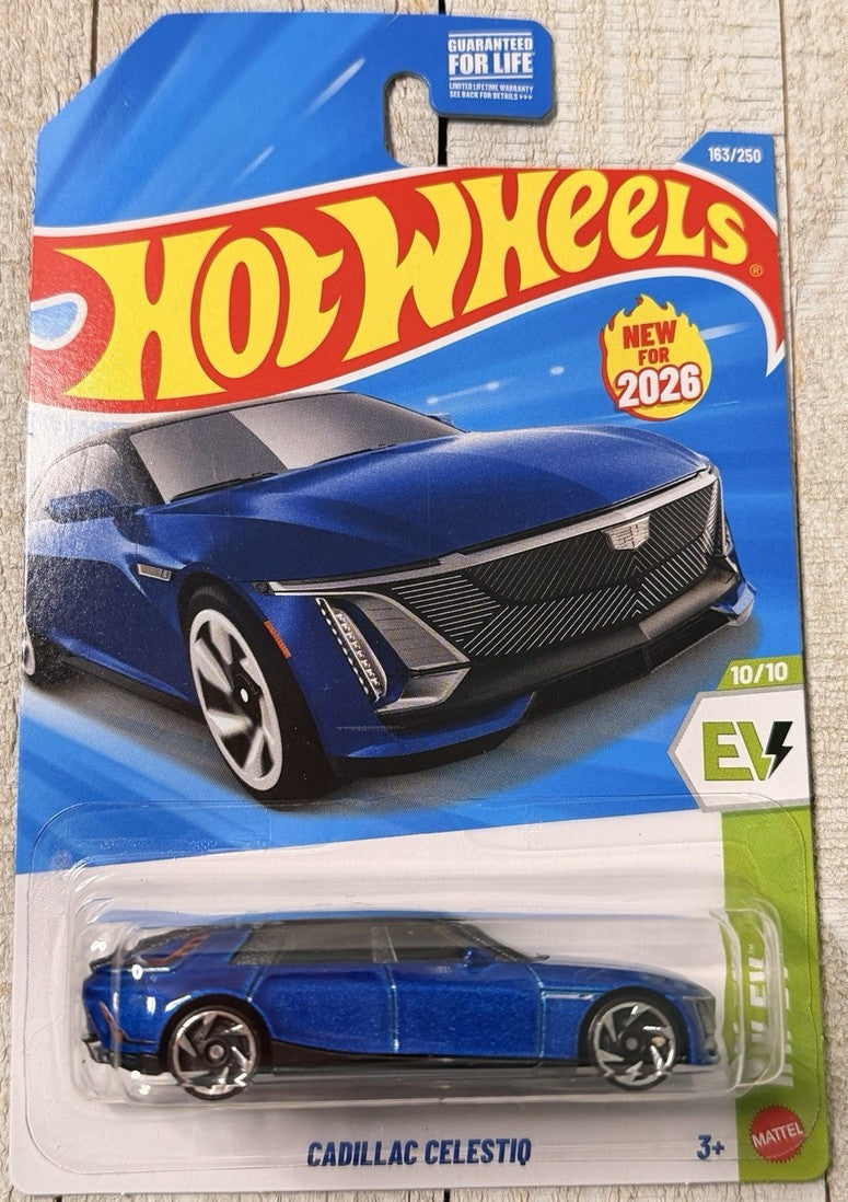 Hot Wheels 2026 #163/250 Cadillac Celestiq, blue