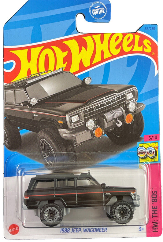 Hot Wheels 2023 #052/250 '88 Jeep Wagoneer, black/matte black