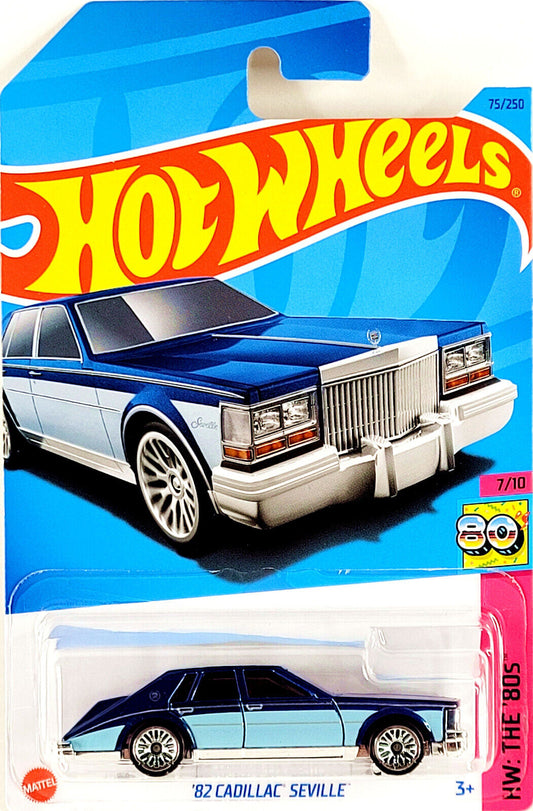 Hot Wheels 2023 #075/250 '82 Cadillac Seville, dark blue/light blue