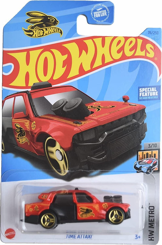 Hot Wheels 2023 #076/250 Time Attaxi, red