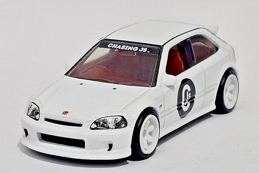 Hot Wheels 2024 Boulevard Series, '99 Honda Civic Type R (EK9), NEW/LOOSE, championship white