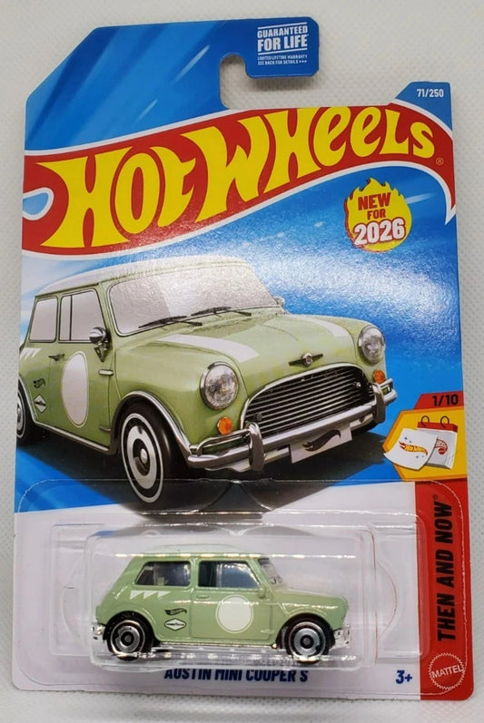Hot Wheels 2026 #071/250 Austin Mini Cooper S, seafoam green