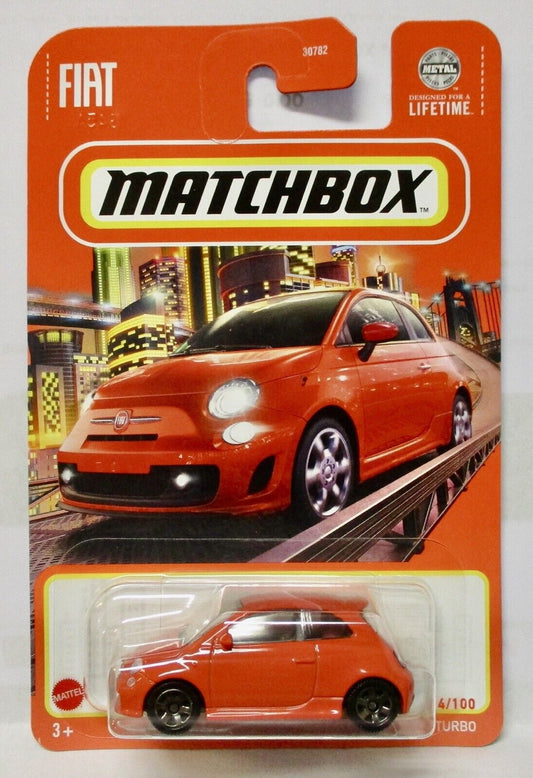 Matchbox 2024 #004/100 2019 Fiat 500 Turbo, red
