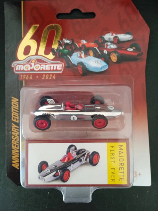 Majorette 60th Anniversary "First Ever" Race Car, chrome