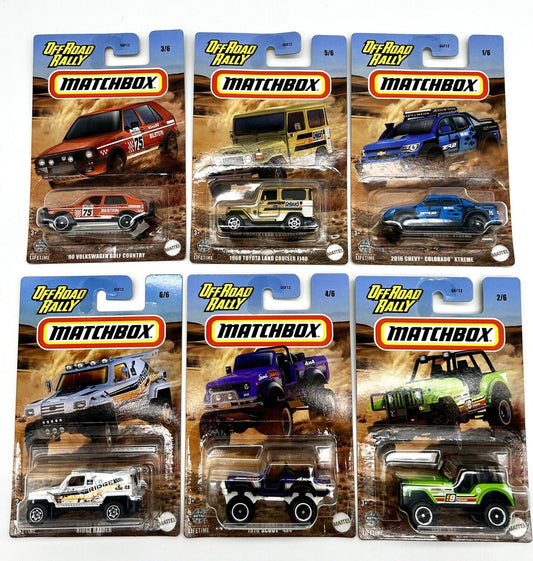 Matchbox 2024 Off Road Rally - Complete Set of 6 Trucks