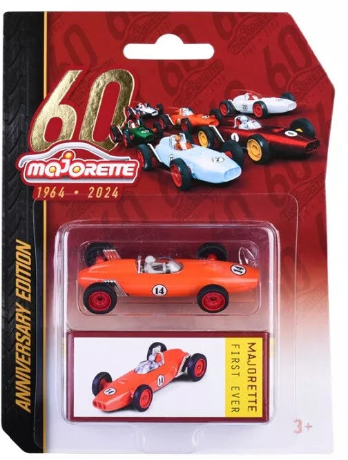 Majorette 60th Anniversary "First Ever" Race Car, orange