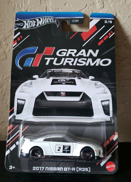 Hot Wheels 2024 Gran Turismo 2/5 2017 Nissan GT-R [R35], white