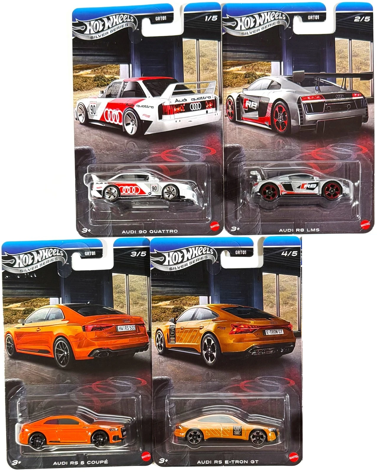 Hot Wheels 2026 Silver Series, Audi Set 1 - 4, Four Cars, no '84 Sport Quattro