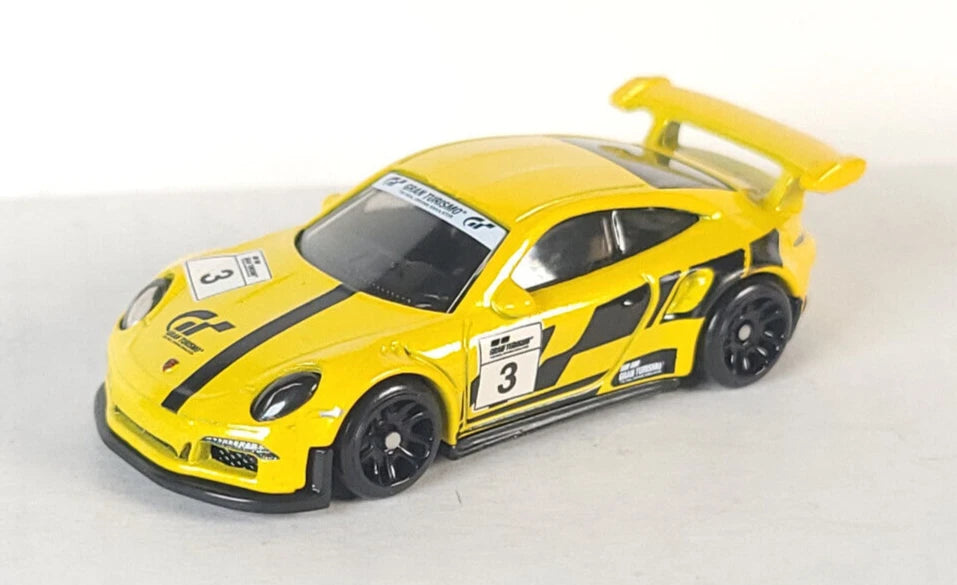 Hot Wheels 2024 Gran Turismo 3/5 Porsche 911 GT3 RS, NEW/LOOSE, yellow