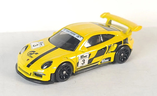 Hot Wheels 2024 Gran Turismo 3/5 Porsche 911 GT3 RS, NEW/LOOSE, yellow