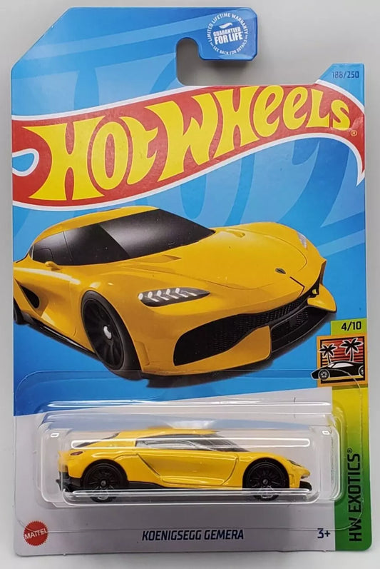 Hot Wheels 2023 #188/250 Koenigsegg Gemera, yellow