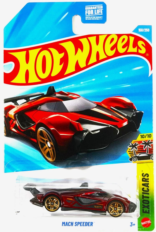 Hot Wheels 2026 #158/250, Mach Speeder, metalflake burgundy