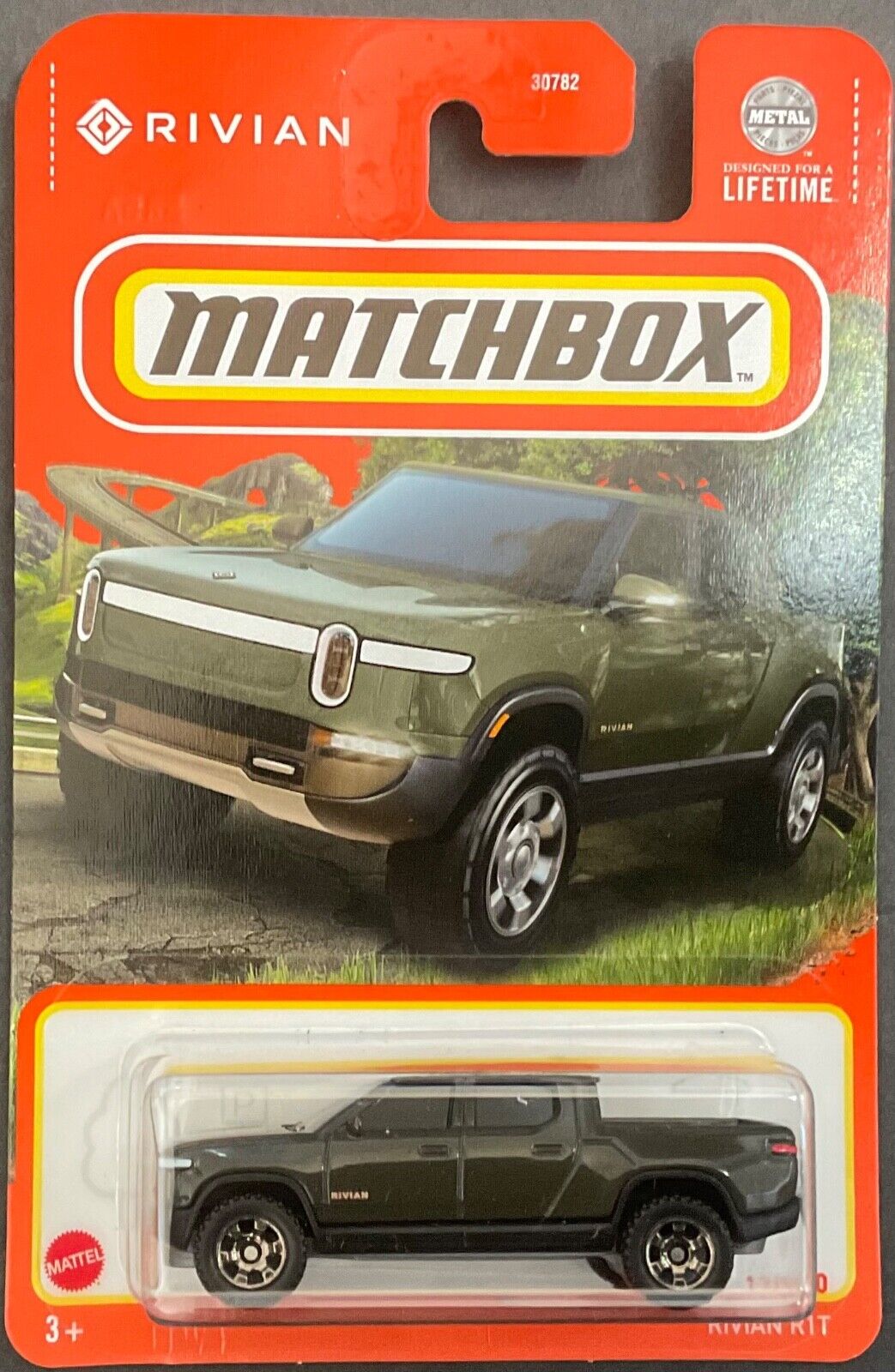 Matchbox 2024 #017/100 Rivian R1T, dark green – Ignition Diecast