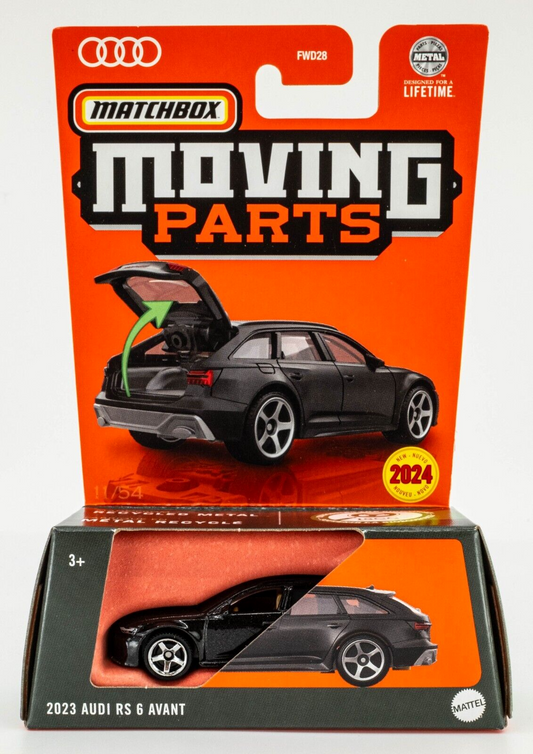 Matchbox 2024 Moving Parts 2023 Audi RS 6 Avant, mythos black
