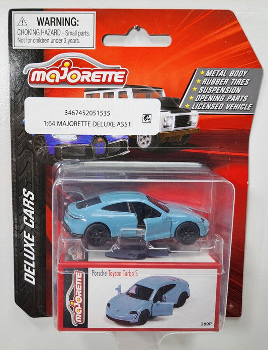 Majorette Deluxe Cars Porsche Taycan Turbo S, blue