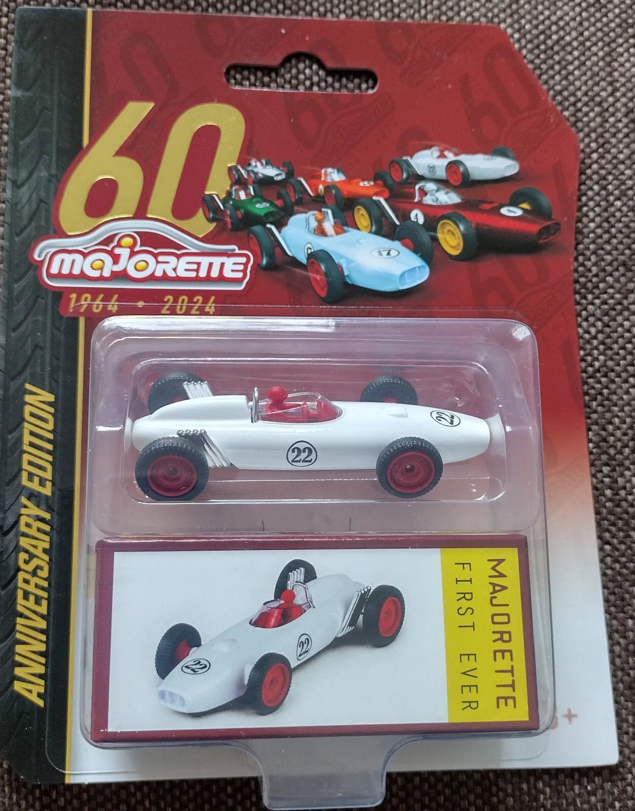 Majorette 60th Anniversary "First Ever" Race Car, white