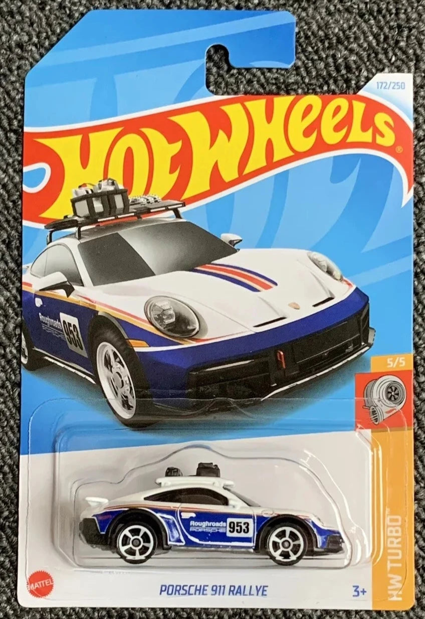 Hot Wheels 2024 #172/250 Porsche 911 Rallye, white/blue