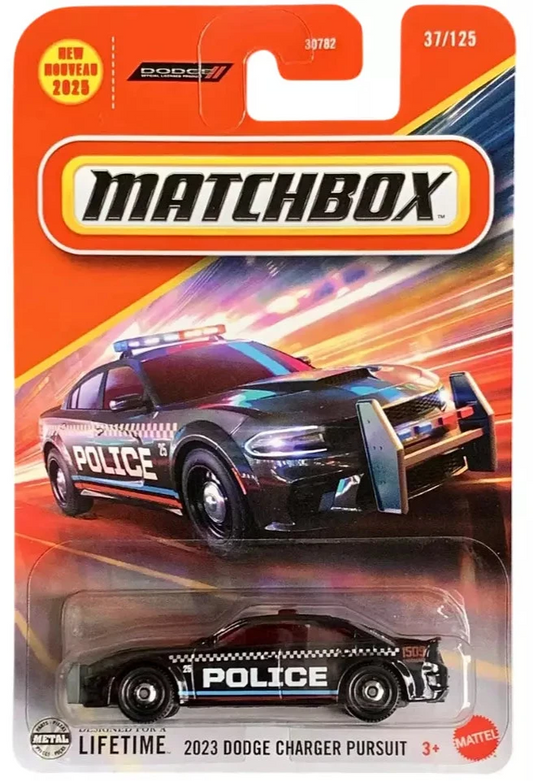 Matchbox 2025 #037/125 2023 Dodge Charger Pursuit, black