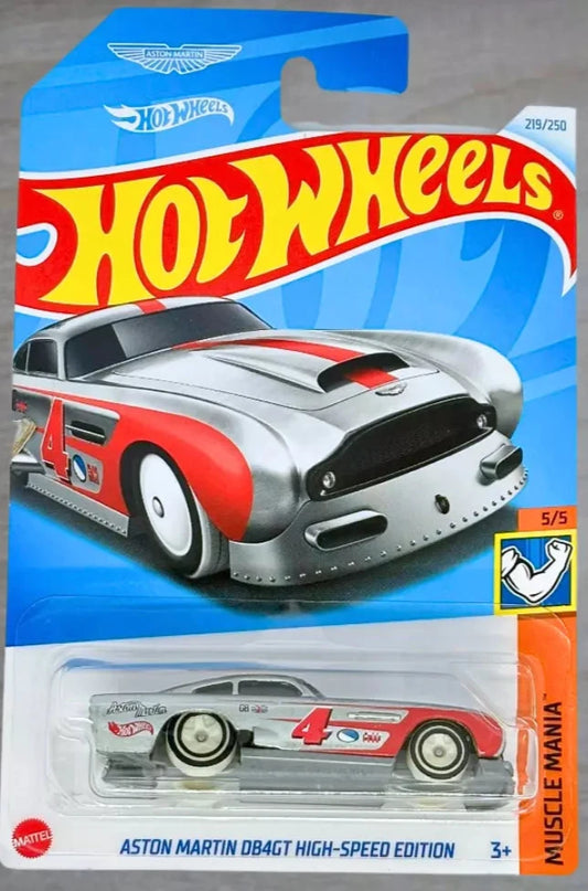 Hot Wheels 2024 #219/250 Aston Martin DB4GT High Speed Edition, silver