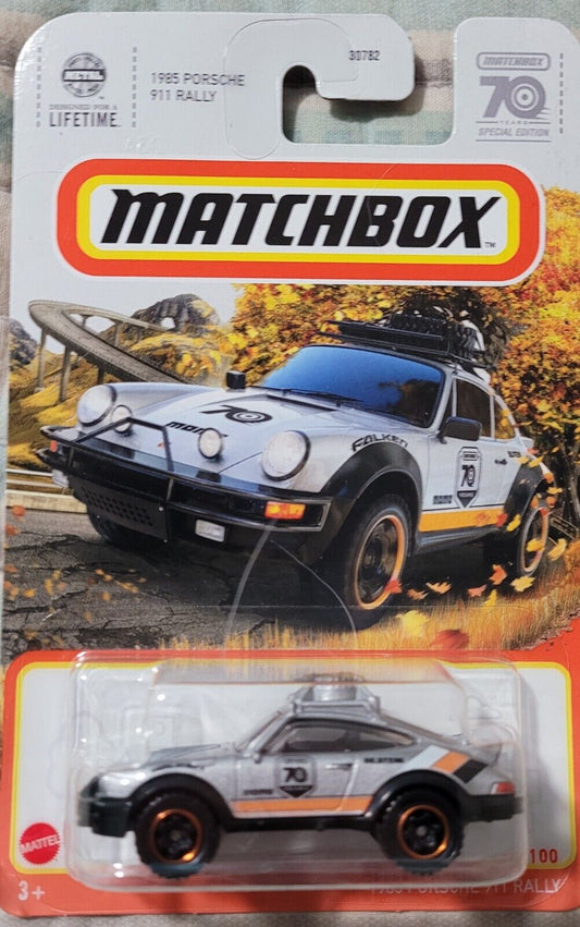 Matchbox 2023 #080/100 1985 Porsche 911 rally, silver