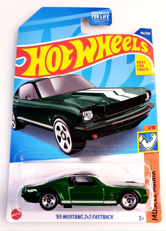 Hot Wheels 2022 #192/250 '65 Mustang Fastback, multiple color options