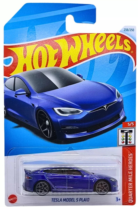 Hot Wheels 2024 #238/250 Tesla Model S Plaid, blue