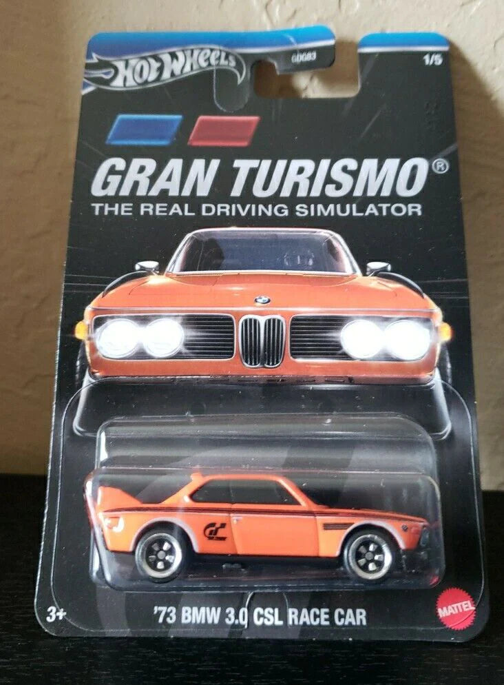 Hot Wheels 2024 Gran Turismo 1/5 '73 BMW 3.0 CSL Race Car, orange